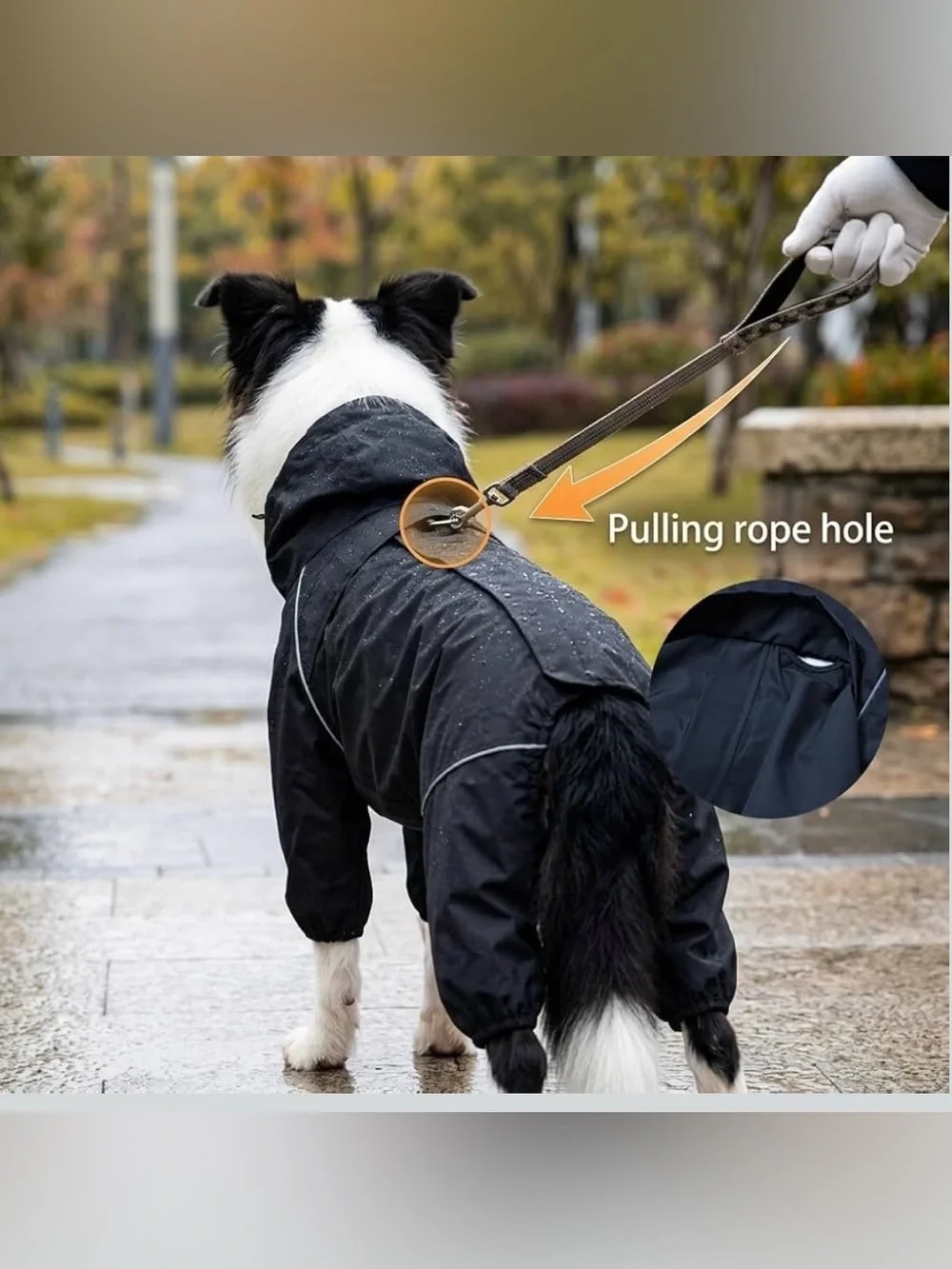 Dog Raincoat for Medium Large Dogs,rain Jacket Coat, Full Leg Coverage Waterproo